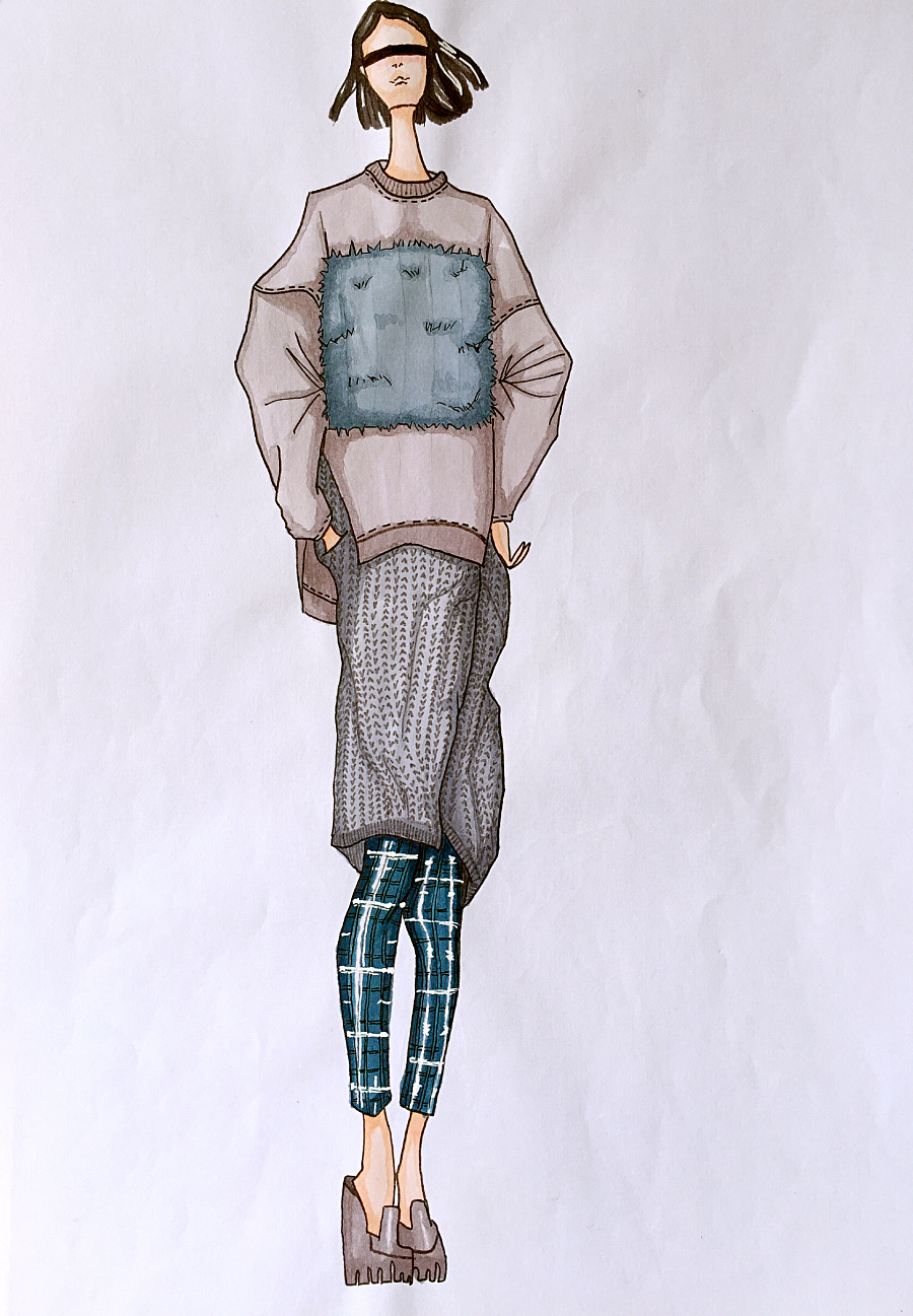 服裝設計馬克筆手繪練習|休閑/流行服飾|服裝|EnyaYu - 原創設計作品 